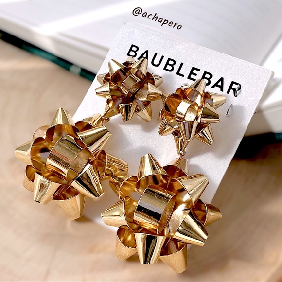 BaubleBar Gold-tone “Holly” Drop Earrings - Picture 10 of 10